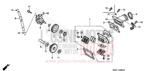 OIL PUMP/REED VALVE NSR125RY de 2000